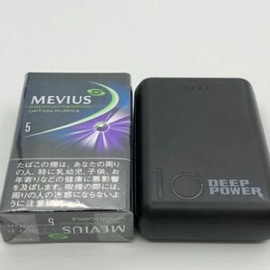 超小型 軽量 10000mAh モバイルバッテリー micro USB Type-C から充電可能 2ポートUSB黒色③の画像1