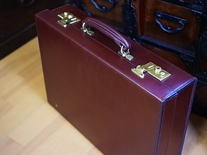 SWAINE ADENEY BRIGG /s way n Ad knee yellowtail k attache case unused storage goods Britain ..ROYAL WARRANTY