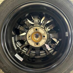 極美品 155/65R14 社外 ブラックポリッシュ アルミホイール ラジアルタイヤ 4本セット ダンロップ エナセーブ 2020年日本製 バリ山 バリ溝の画像10