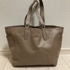  lady's men's shoulder .. business bag one shoulder bag document bag tote bag gray beige leather work simple high capacity 