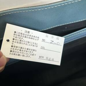 高級 日本製 TAKANO タカノ レディース 肩掛け ビジネスバッグ トートバッグ 書類カバン 牛革 レザー 水色 ブルー くすみカラー ブランドの画像8