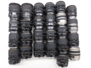 (4945U)ジャンク Canon EF24-85mm 3.5-4.5 28-80mm 3.5-5.6 35-135mm 4-5.6 等 キヤノン まとめてセット 25本 動作未確認 同梱不可