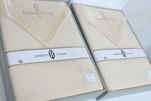 ○未使用 ロベルタ イタリア 毛布 2点セット ベージュ_画像5