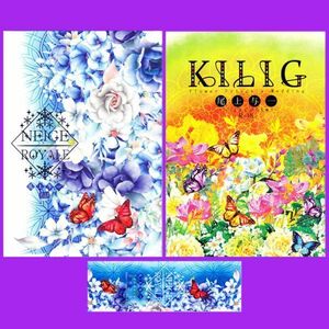 ■2点[花降る王子の婚礼]KILIG,ネージュ・ロワイヤル+しおり付き★尾上与一(freezia)/雪降る王妃,氷雪の王子,NEIGE ROYAL,番外編 同人誌