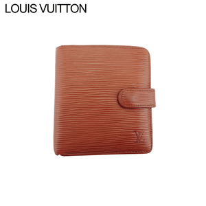 ルイ ヴィトン 二つ折り 財布 レディース メンズ ポルトビエコンパクト M63553 エピ LOUIS VUITTON 中古