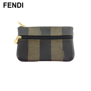 フェンディ コインケース 小銭入れ ミニポーチ レディース メンズ ペカン FENDI 中古