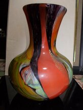 カメイグラス KAMEI GLASS 花瓶 高さ23cm_画像3