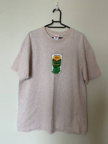 美品◆Supreme QUALITY WHOLE LEAF Spinach Tee ◆シュプリーム ほうれん草缶プリントTシャツ◆XL