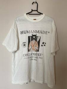 美品◆HUMAN MADE ヒューマンメイド　COLD COFFEE Tシャツ◆サイズXL◆白◆NIGO◆半袖T半袖Tシャツ クルーネック 