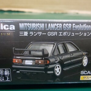 美品未開封廃盤☆トミカプレミアム三菱ランサーGSR エボリューショⅢ(No.23通常版&タカラトミーモールオリジナル)2台セット 1円スタートの画像10