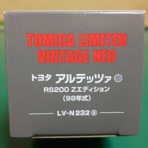 ☆新品☆未開封 トミカ リミテッドヴィンテージ NEO LV-N232a トヨタ アルテッツァ RS200 Zエディション (98年式) 銀 ～定形外・送料220円の画像5