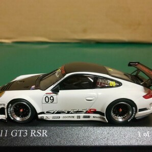 ☆美品 ☆未展示 ☆ミニチャンプス1/43 ポルシェ911 GT3 RSR “PROMO” プレゼンテーション 2009 ホワイト 400 096909の画像4