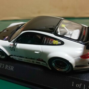 ☆美品 ☆未展示 ☆ミニチャンプス1/43 ポルシェ911 GT3 RSR “PROMO” プレゼンテーション 2009 ホワイト 400 096909の画像9