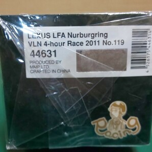 ★美品 ☆未開封 ★エブロ 1/43 トヨタレクサス LFA ニュルブルクリンク VLN 4-hour Race 2011 No.119 (白)44631の画像2