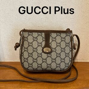 【最終お値下げ　GUCCI Plus】ヴィンテージ GUCCI ポシェット　Made in Italy GG柄