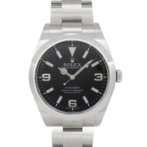 【保証書付】ロレックス 214270 エクスプローラー 1 SS ランダム番 腕時計 2014年12月購入 ブラック シルバー 40802063866【アラモード】