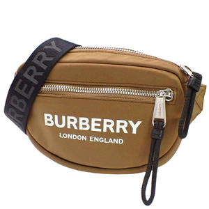 BURBERRY(バーバリー) キャノン ベルトバッグ ボディバッグ ナイロン ブラウン茶 黒 シルバー金具 40802071952【中古】【アラモード】