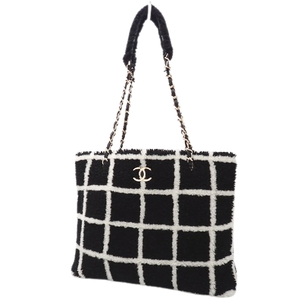 CHANEL(シャネル) チェーンショルダー トートバッグ ココマーク ボア シアリング ブラック黒 白 AS2756 40802067628【アラモード】【SALE】