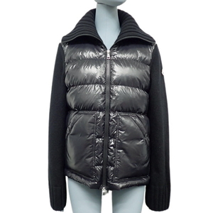 MONCLER(モンクレール) ニット ダウンジャケット アウター ファッション 切替ニット S ブラック黒 40802068955【アラモード】