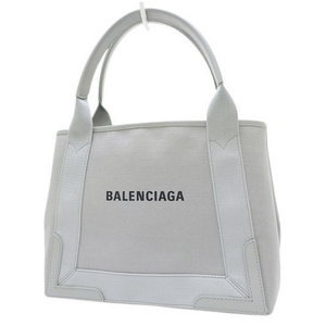 BALENCIAGA(バレンシアガ) ネイビー カバ スモール トートバッグ S キャンバス グレー 339933 2HH3N 1161 40601106084【アラモード】