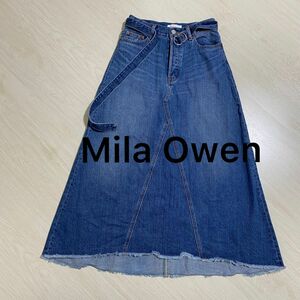 超美品！Mila Owen リメイク風Aラインデニムスカート