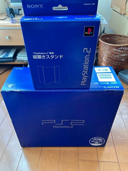 ps2 本体と縦置きスタンド、ソフトセット