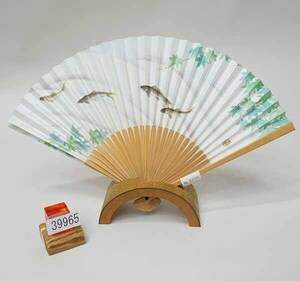 扇子 日本製 和紙 竹骨 節電対策 メール便 新品（株）安田屋 NO39965