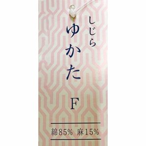 浴衣 単品 しじら織 仕立て上がり 女性用 綿85％ 麻15％ ストライプ 和モダン 古典 花火 夏祭り 新品（株）安田屋 NO17428の画像4