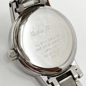 Rubin Rosa 腕時計 ソーラー solar ストーンベゼル ラウンド 3針 シルバー 銀 ルビンローザ Y698の画像8