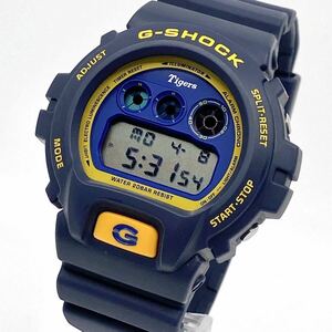 希少 美品 CASIO G-SHOCK Tigers 腕時計 デジタル DW-6900FS 阪神タイガース 猛虎 イエロー ネイビー 黄 紺 カシオ Gショック Y730