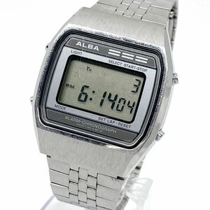 SEIKO ALBA 腕時計 デジタル クロノグラフ クォーツ quartz シルバー 銀 セイコー アルバ Y774