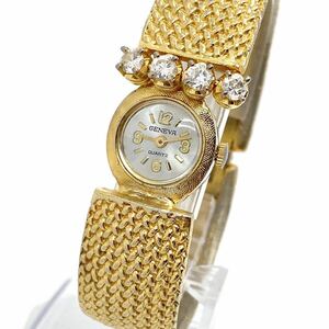 GENEVA 腕時計 ブレスウォッチ バングル ストーン クォーツ quartz ゴールド 金 ジェネバ Y811