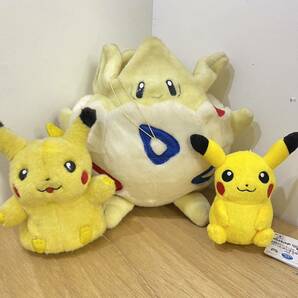 ST ポケモンぬいぐるみ 3点まとめて トゲピー ピカチュウ TOMY トミー BANPRESTO 劇場版ポケットモンスター コロっとまんまるぬいぐるみ の画像1