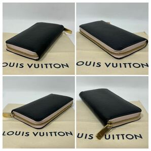 1円《美品》LOUISVUITTON ルイヴィトン 長財布 ヴェルニ 4153 ジッピーウォレット モノグラム マットブラック ラウンドファスナーの画像4