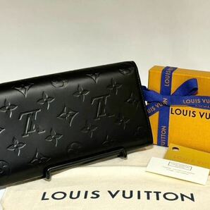 1円《美品》LOUIS VUITTON ポルトフォイユ・サラ 0133 ルイヴィトン 長財布 ヴェルニ モノグラム ブラック レッドの画像2