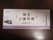 東武鉄道　株主ご優待券　冊子（特別入園券は2枚使用します）有効期限は2024.6.30　送料無料_画像1