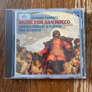 中古CD ヴェネツィアのサン・ロッコにおける音楽 ポール マクリーシュ ガブリエリ GIOVANNI GABRIELI MUSIC FOR SAN ROCCO PAUL McCREESH