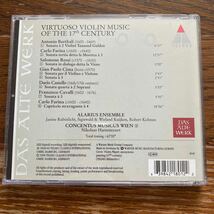 中古CD 17世紀のヴァイオリン名曲集 ベルターリ ファリーナ ロッシ アラリウス・アンサンブル VIRTUOSO VIOLIN MUSIC OF THE 17TH CENTURY_画像2