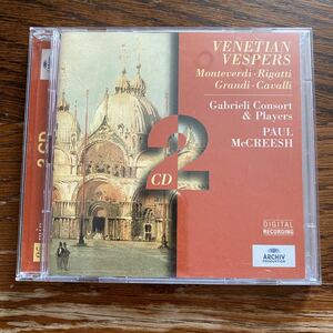 中古CD VENETIAN VESPERS ガブリエリ・コンソート&プレイヤーズ ポール マクリーシュ モンテヴェルディ G.ガブリエリ 他 PAUL McCREESH