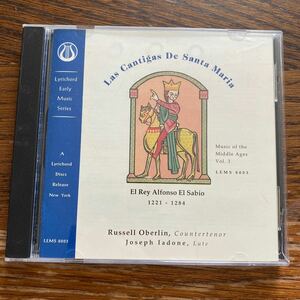 中古CD 聖母マリアのカンティガ集 アルフォンソ10世 ラッセル オバーリン Las Cantigas De Santa Maria Russell Oberlin Joseph Iadone