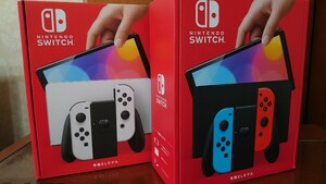 Nintendo Switch ニンテンドースイッチ 有機ELモデル ★ホワイト★ネオンブルー、ネオンレッド★新品★未開封 ★税無し★2台セット