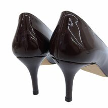 美品 MANOLO BLAHNIK マノロブラニク パテントレザー ポインテッドトゥ パンプス レディース バーガンディ 37_画像6