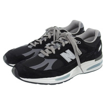 新品同様 New Balance ニューバランス Made in UK 991 v2 BK2 スニーカー シューズ メンズ ブラック 28.5cm U991BK2_画像2