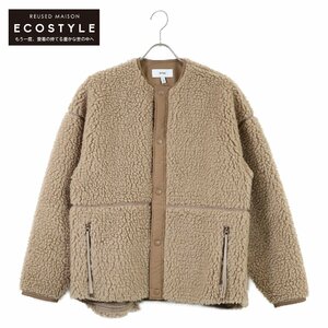 HYKE ハイク ベージュ FAUX SHEARLING JACKET ベージュ 1 ジャケット ポリエステル レディース 中古