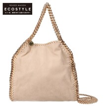 美品/ STELLA McCARTNEYステラマッカートニー 371223W9355 FALABELLA MINI TOTE ファラベラ ミニ トートバッグ ベージュ レディース_画像1