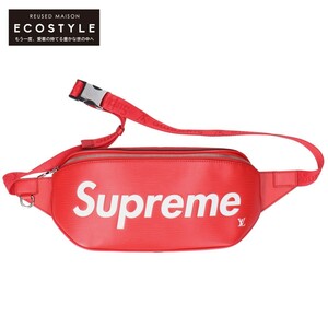 LOUIS VUITTON ルイヴィトン ×supreme シュプリーム M53418 BUMBAG エピ バムバッグ ボディバッグ レッド メンズ