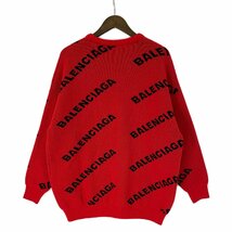 BALENCIAGA バレンシアガ レッド 542601 ニット レッド XS トップス ウール レディース 中古_画像3