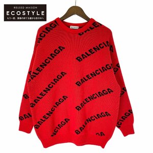 BALENCIAGA バレンシアガ レッド 542601 ニット レッド XS トップス ウール レディース 中古