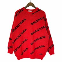 BALENCIAGA バレンシアガ レッド 542601 ニット レッド XS トップス ウール レディース 中古_画像2