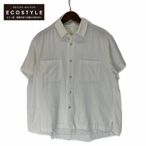 Porter Classic ポータークラシック WHITE GINGHAM SHORT SLEEVE SHIRT ホワイト S トップス コットン メンズ 中古